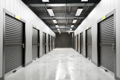 Self-storage facility corridor